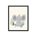 Picture of Big-eared Elephant  _GroupedProduct_Rectangle_Portrait_Mini_ _GroupedProduct_Rectangle_Portrait_Framed_Matted_