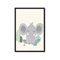 Picture of Big-eared Elephant  _GroupedProduct_Rectangle_Portrait_Mini_ _GroupedProduct_Rectangle_Portrait_Framed_Matted_