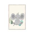 Picture of Big-eared Elephant  _GroupedProduct_Rectangle_Portrait_Mini_ _GroupedProduct_Rectangle_Portrait_Framed_Matted_