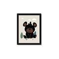 Picture of Cute black bear  _GroupedProduct_Rectangle_Portrait_Mini_ _GroupedProduct_Rectangle_Portrait_Framed_Matted_