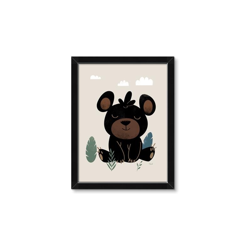 Picture of Cute black bear  _GroupedProduct_Rectangle_Portrait_Mini_ _GroupedProduct_Rectangle_Portrait_Framed_Matted_