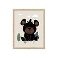 Picture of Cute black bear  _GroupedProduct_Rectangle_Portrait_Mini_ _GroupedProduct_Rectangle_Portrait_Framed_Matted_
