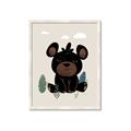 Picture of Cute black bear  _GroupedProduct_Rectangle_Portrait_Mini_ _GroupedProduct_Rectangle_Portrait_Framed_Matted_