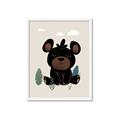 Picture of Cute black bear  _GroupedProduct_Rectangle_Portrait_Mini_ _GroupedProduct_Rectangle_Portrait_Framed_Matted_