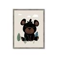 Picture of Cute black bear  _GroupedProduct_Rectangle_Portrait_Mini_ _GroupedProduct_Rectangle_Portrait_Framed_Matted_