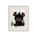 Picture of Cute black bear  _GroupedProduct_Rectangle_Portrait_Mini_ _GroupedProduct_Rectangle_Portrait_Framed_Matted_