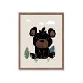 Picture of Cute black bear  _GroupedProduct_Rectangle_Portrait_Mini_ _GroupedProduct_Rectangle_Portrait_Framed_Matted_