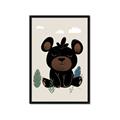 Picture of Cute black bear  _GroupedProduct_Rectangle_Portrait_Mini_ _GroupedProduct_Rectangle_Portrait_Framed_Matted_