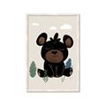 Picture of Cute black bear  _GroupedProduct_Rectangle_Portrait_Mini_ _GroupedProduct_Rectangle_Portrait_Framed_Matted_