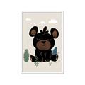 Picture of Cute black bear  _GroupedProduct_Rectangle_Portrait_Mini_ _GroupedProduct_Rectangle_Portrait_Framed_Matted_