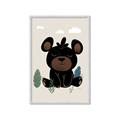 Picture of Cute black bear  _GroupedProduct_Rectangle_Portrait_Mini_ _GroupedProduct_Rectangle_Portrait_Framed_Matted_