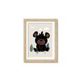 Picture of Cute black bear  _GroupedProduct_Rectangle_Portrait_Mini_ _GroupedProduct_Rectangle_Portrait_Framed_Matted_