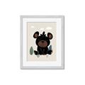 Picture of Cute black bear  _GroupedProduct_Rectangle_Portrait_Mini_ _GroupedProduct_Rectangle_Portrait_Framed_Matted_
