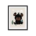 Picture of Cute black bear  _GroupedProduct_Rectangle_Portrait_Mini_ _GroupedProduct_Rectangle_Portrait_Framed_Matted_