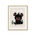Picture of Cute black bear  _GroupedProduct_Rectangle_Portrait_Mini_ _GroupedProduct_Rectangle_Portrait_Framed_Matted_