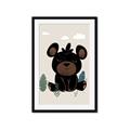 Picture of Cute black bear  _GroupedProduct_Rectangle_Portrait_Mini_ _GroupedProduct_Rectangle_Portrait_Framed_Matted_