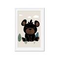 Picture of Cute black bear  _GroupedProduct_Rectangle_Portrait_Mini_ _GroupedProduct_Rectangle_Portrait_Framed_Matted_