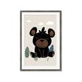 Picture of Cute black bear  _GroupedProduct_Rectangle_Portrait_Mini_ _GroupedProduct_Rectangle_Portrait_Framed_Matted_