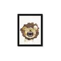 Picture of Roaring Lion cub _GroupedProduct_Rectangle_Portrait_Mini_ _GroupedProduct_Rectangle_Portrait_Framed_Matted_