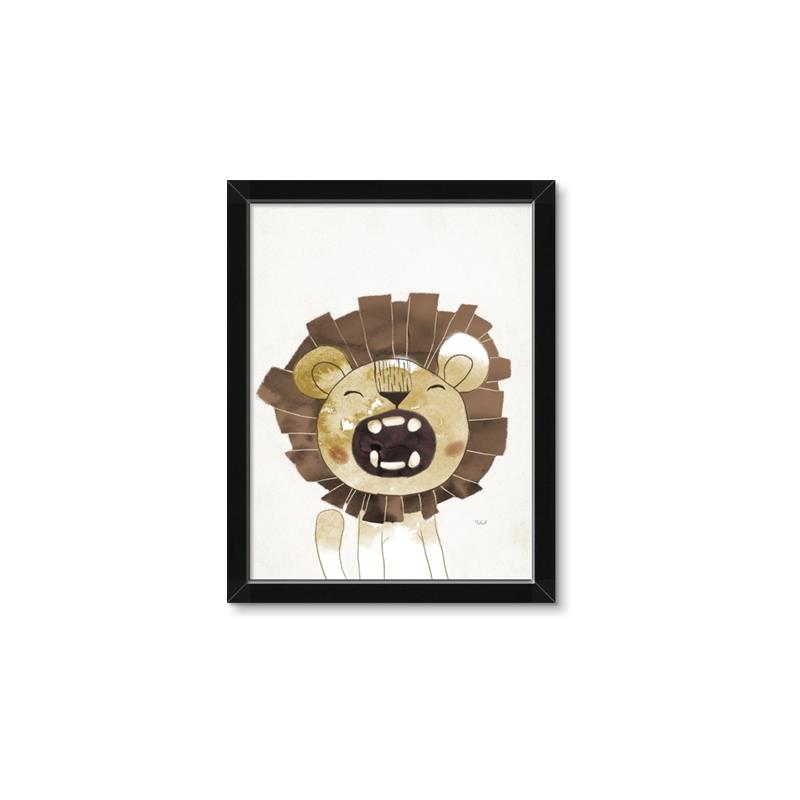Picture of Roaring Lion cub _GroupedProduct_Rectangle_Portrait_Mini_ _GroupedProduct_Rectangle_Portrait_Framed_Matted_