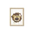 Picture of Roaring Lion cub _GroupedProduct_Rectangle_Portrait_Mini_ _GroupedProduct_Rectangle_Portrait_Framed_Matted_