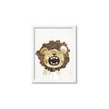 Picture of Roaring Lion cub _GroupedProduct_Rectangle_Portrait_Mini_ _GroupedProduct_Rectangle_Portrait_Framed_Matted_