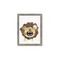 Picture of Roaring Lion cub _GroupedProduct_Rectangle_Portrait_Mini_ _GroupedProduct_Rectangle_Portrait_Framed_Matted_