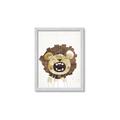 Picture of Roaring Lion cub _GroupedProduct_Rectangle_Portrait_Mini_ _GroupedProduct_Rectangle_Portrait_Framed_Matted_