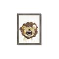 Picture of Roaring Lion cub _GroupedProduct_Rectangle_Portrait_Mini_ _GroupedProduct_Rectangle_Portrait_Framed_Matted_