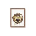 Picture of Roaring Lion cub _GroupedProduct_Rectangle_Portrait_Mini_ _GroupedProduct_Rectangle_Portrait_Framed_Matted_