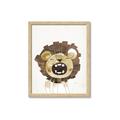 Picture of Roaring Lion cub _GroupedProduct_Rectangle_Portrait_Mini_ _GroupedProduct_Rectangle_Portrait_Framed_Matted_