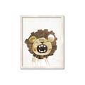 Picture of Roaring Lion cub _GroupedProduct_Rectangle_Portrait_Mini_ _GroupedProduct_Rectangle_Portrait_Framed_Matted_