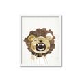 Picture of Roaring Lion cub _GroupedProduct_Rectangle_Portrait_Mini_ _GroupedProduct_Rectangle_Portrait_Framed_Matted_