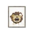 Picture of Roaring Lion cub _GroupedProduct_Rectangle_Portrait_Mini_ _GroupedProduct_Rectangle_Portrait_Framed_Matted_