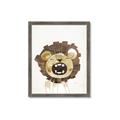 Picture of Roaring Lion cub _GroupedProduct_Rectangle_Portrait_Mini_ _GroupedProduct_Rectangle_Portrait_Framed_Matted_