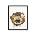 Picture of Roaring Lion cub _GroupedProduct_Rectangle_Portrait_Mini_ _GroupedProduct_Rectangle_Portrait_Framed_Matted_