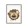 Picture of Roaring Lion cub _GroupedProduct_Rectangle_Portrait_Mini_ _GroupedProduct_Rectangle_Portrait_Framed_Matted_