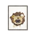 Picture of Roaring Lion cub _GroupedProduct_Rectangle_Portrait_Mini_ _GroupedProduct_Rectangle_Portrait_Framed_Matted_