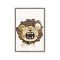 Picture of Roaring Lion cub _GroupedProduct_Rectangle_Portrait_Mini_ _GroupedProduct_Rectangle_Portrait_Framed_Matted_