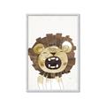 Picture of Roaring Lion cub _GroupedProduct_Rectangle_Portrait_Mini_ _GroupedProduct_Rectangle_Portrait_Framed_Matted_