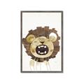 Picture of Roaring Lion cub _GroupedProduct_Rectangle_Portrait_Mini_ _GroupedProduct_Rectangle_Portrait_Framed_Matted_
