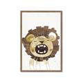 Picture of Roaring Lion cub _GroupedProduct_Rectangle_Portrait_Mini_ _GroupedProduct_Rectangle_Portrait_Framed_Matted_