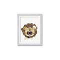 Picture of Roaring Lion cub _GroupedProduct_Rectangle_Portrait_Mini_ _GroupedProduct_Rectangle_Portrait_Framed_Matted_