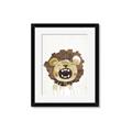 Picture of Roaring Lion cub _GroupedProduct_Rectangle_Portrait_Mini_ _GroupedProduct_Rectangle_Portrait_Framed_Matted_