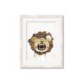Picture of Roaring Lion cub _GroupedProduct_Rectangle_Portrait_Mini_ _GroupedProduct_Rectangle_Portrait_Framed_Matted_