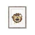 Picture of Roaring Lion cub _GroupedProduct_Rectangle_Portrait_Mini_ _GroupedProduct_Rectangle_Portrait_Framed_Matted_