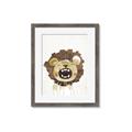 Picture of Roaring Lion cub _GroupedProduct_Rectangle_Portrait_Mini_ _GroupedProduct_Rectangle_Portrait_Framed_Matted_