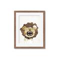 Picture of Roaring Lion cub _GroupedProduct_Rectangle_Portrait_Mini_ _GroupedProduct_Rectangle_Portrait_Framed_Matted_