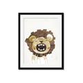 Picture of Roaring Lion cub _GroupedProduct_Rectangle_Portrait_Mini_ _GroupedProduct_Rectangle_Portrait_Framed_Matted_