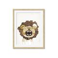 Picture of Roaring Lion cub _GroupedProduct_Rectangle_Portrait_Mini_ _GroupedProduct_Rectangle_Portrait_Framed_Matted_